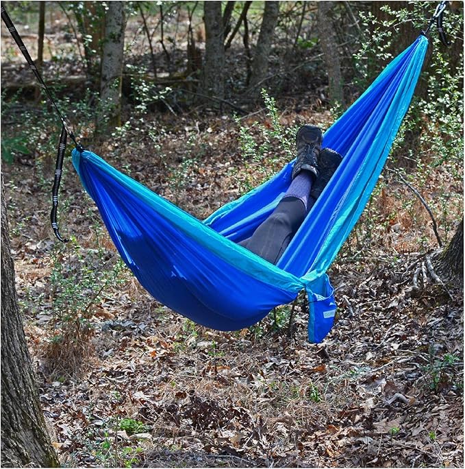 118" Blue Polyester Traveler Camping Hammock