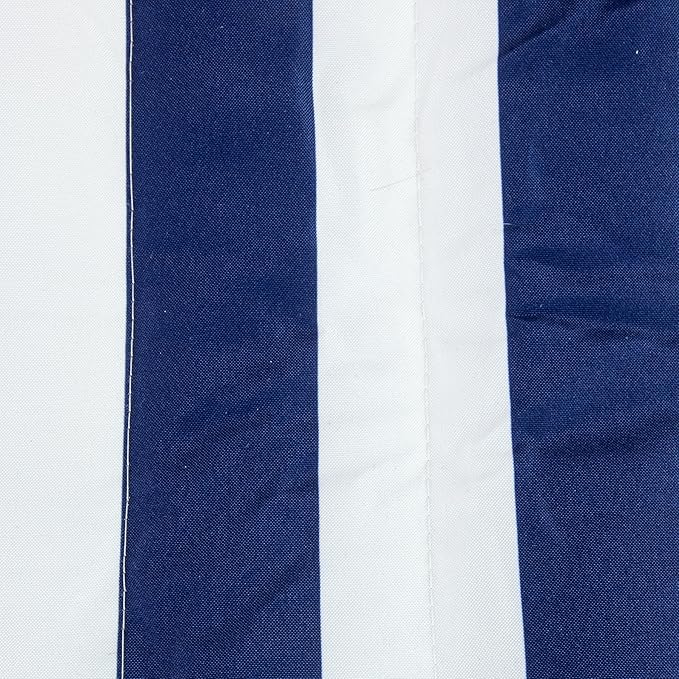 Sunnydaze Extra Large Quilted Hammock with Spreader Bars - 2-Person Hammock for Outside - Blue and White Stripe