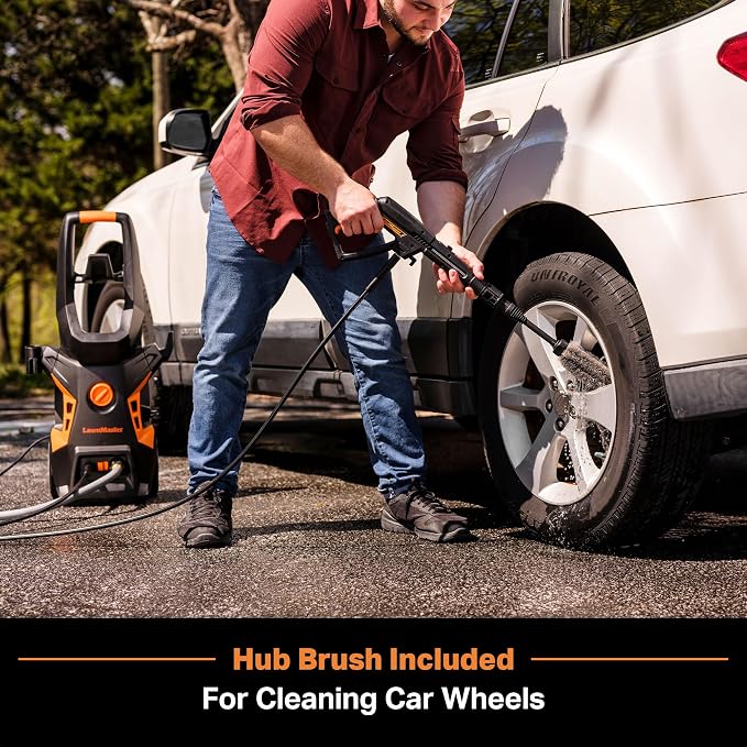LawnMaster Electric Pressure Washer with Detergent Bottle
