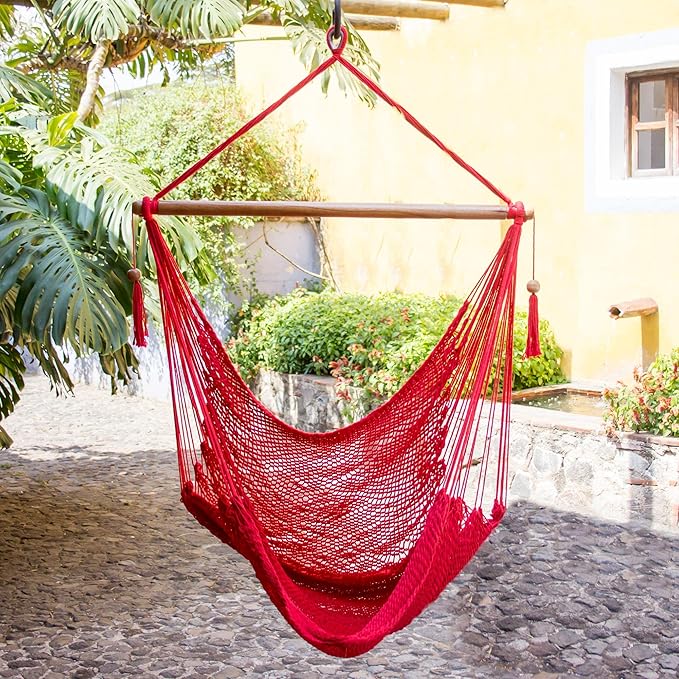 NOVICA 299388 Hammock, Red