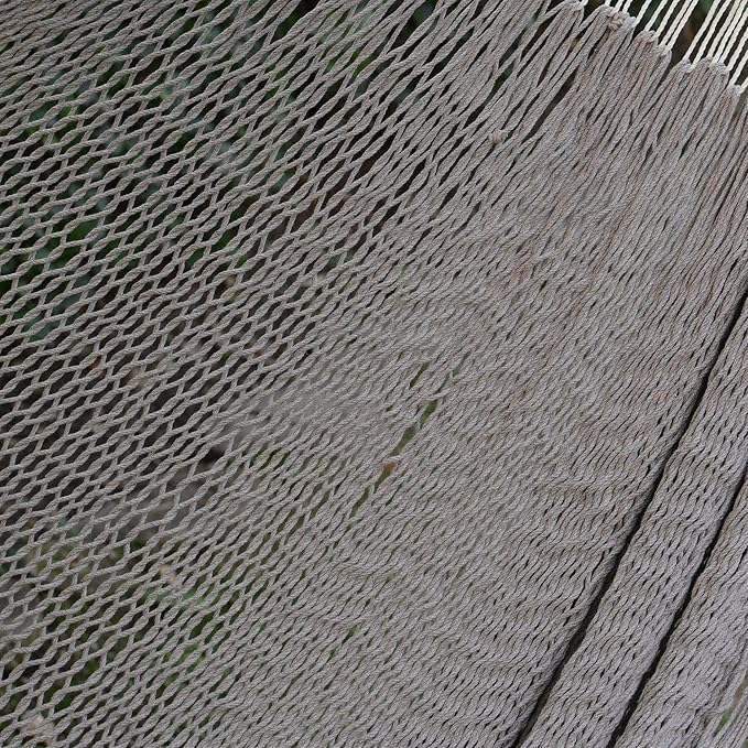 NOVICA Natural Grey Hand Woven Cotton 2 Person XL Mayan Rope Hammock with Hanging Accessories, Maya Mist' (Double)