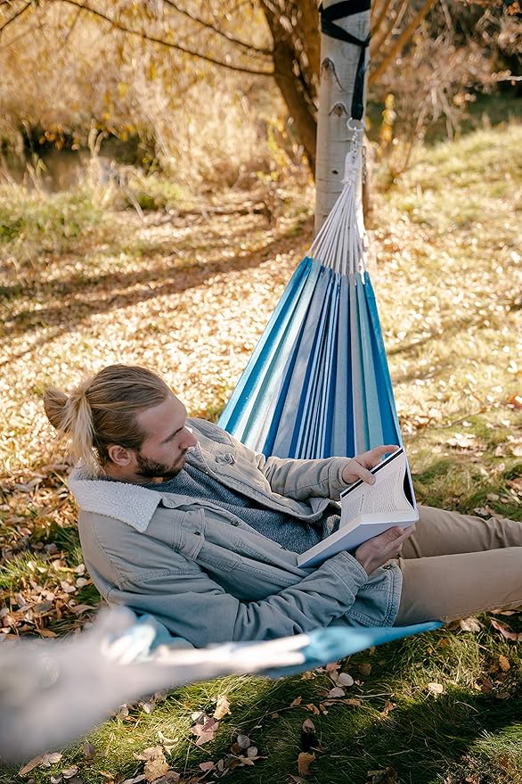 Stansport Cotton Blend Traveler Hammock, Blue, One Size (30300-50)