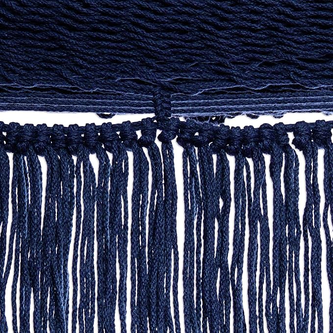 Novica Handmade Navy Blue Cascade Cotton Rope Hammock (Triple)