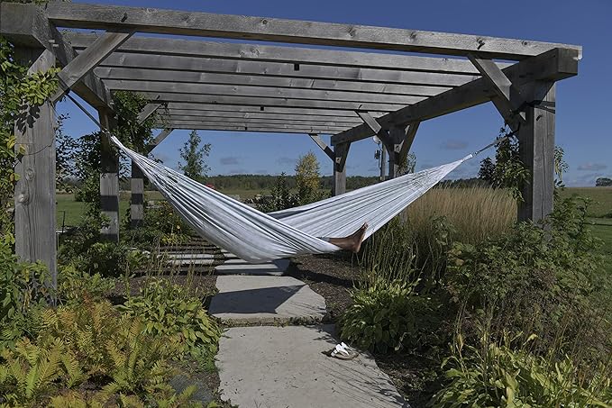 Vivere Latin Hammock Collection – Vibrant 100% Cotton Double Hammock, Supports 2 Adults - 450 lb Capacity (Pura)