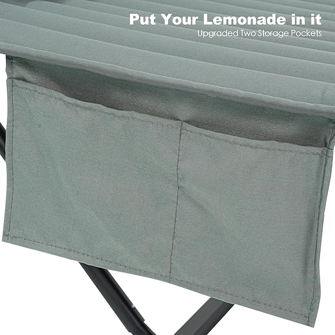 2 Person Hammock with Stand for Outside, Heavy Duty Steel Stand, Double 55inch Hammocks, Large Removable Pillow, Storage Bags, Max 475 lbs Capacity (Mist Green)