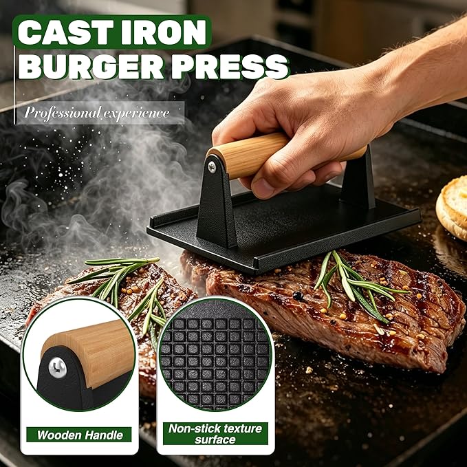 120 Pcs Griddle Accessories Kit, Perfect Hibachi Flat Top Grill Tools for Blackstone and Camp Chef, Enlarged Beefed-up Grill Spatula Gift Set with Basting Cover, Burger Press for Outdoor BBQ.