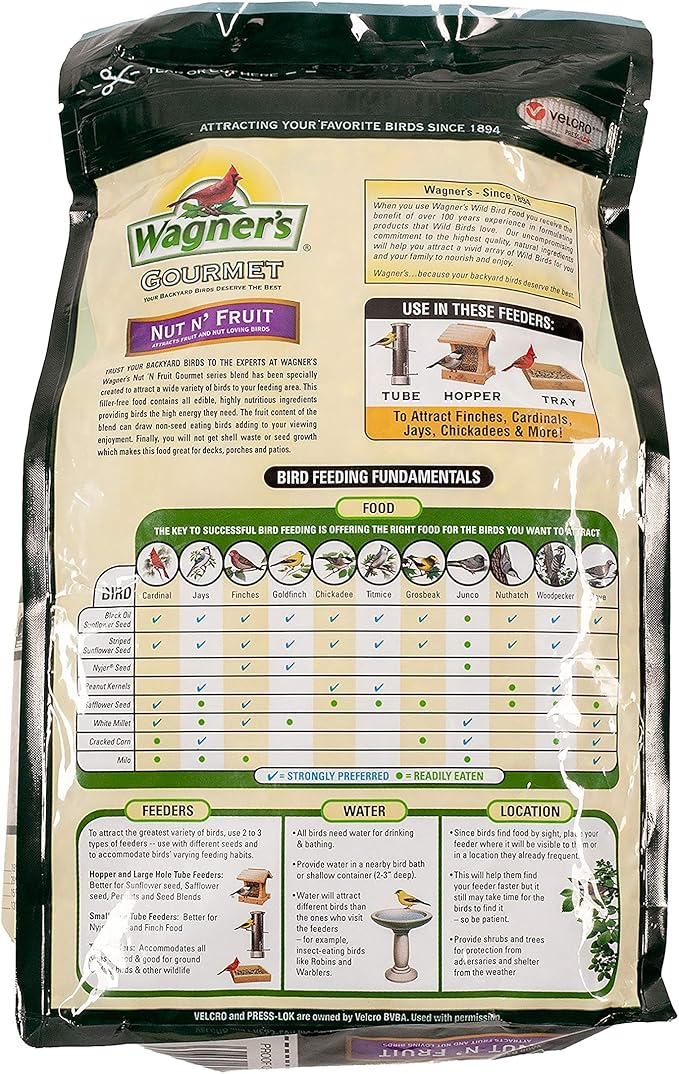 Wagner's 82072 Gourmet Nut & Fruit Wild Bird Food, 5 Pound (Pack of 1)