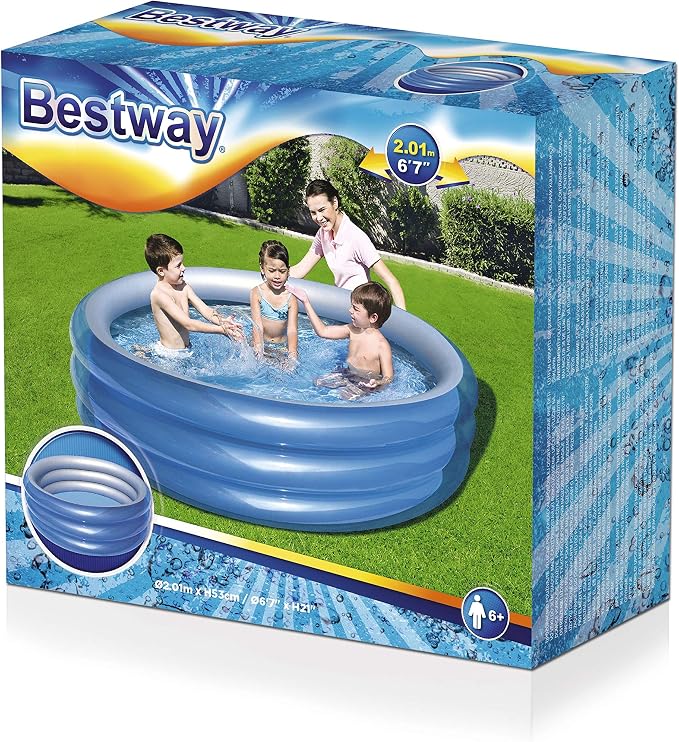 H2OGO! Big Metallic 3-Ring Inflatable Play Pool