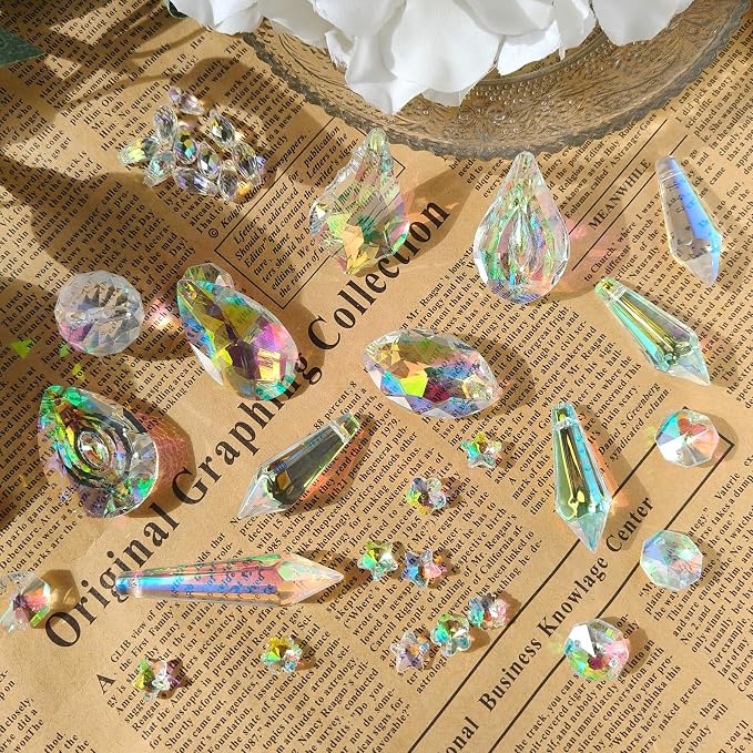DIY Suncatcher Kit 460pcs Sun Catchers Supplies Arts and Crafts for Adults | Hanging Prism Sun Catcher with Crystals Ball Indoor Window Home Outdoor Garden Wedding Birthday Party Festival Decor Gifts