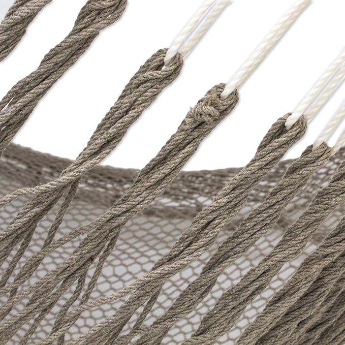 NOVICA Natural Grey Hand Woven Cotton 2 Person XL Mayan Rope Hammock with Hanging Accessories, Maya Mist' (Double)