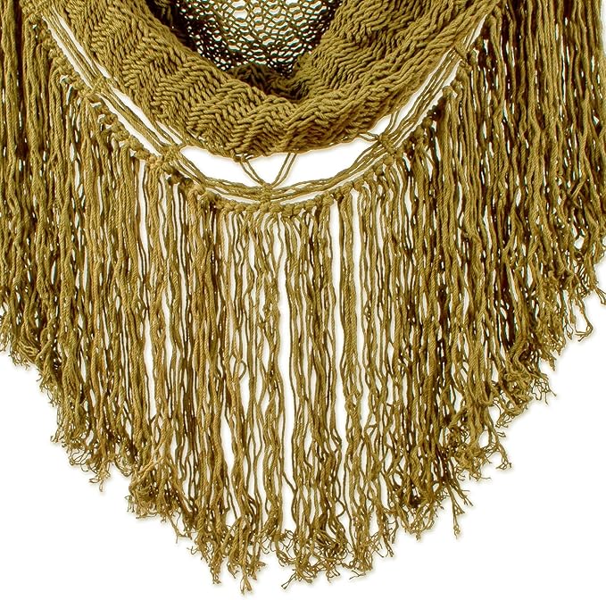 Novica Handmade Sea Breezes in Olive Green Cotton Hammock Swing (Single)