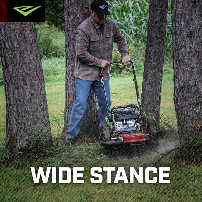 Earthquake Walk Behind String Mower With 160cc Viper 4-Cycle Engine, 22” Cutting Diameter, 14” Never-Go-Flat Wheels, Easy Assembly, Adjustable Handlebar, 40314