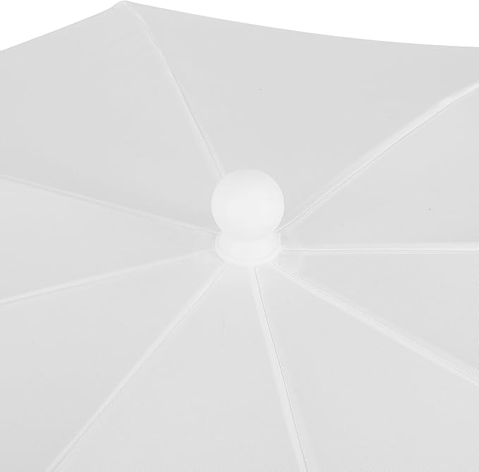 JONATHAN Y Mariner 6.5 ft. Beach Umbrella, White Solid with Fringe, Push-Button Tilt, UPF 50+ Sun Protection and Carrying Bag for Patio and Pool, White Pole UMB1005U