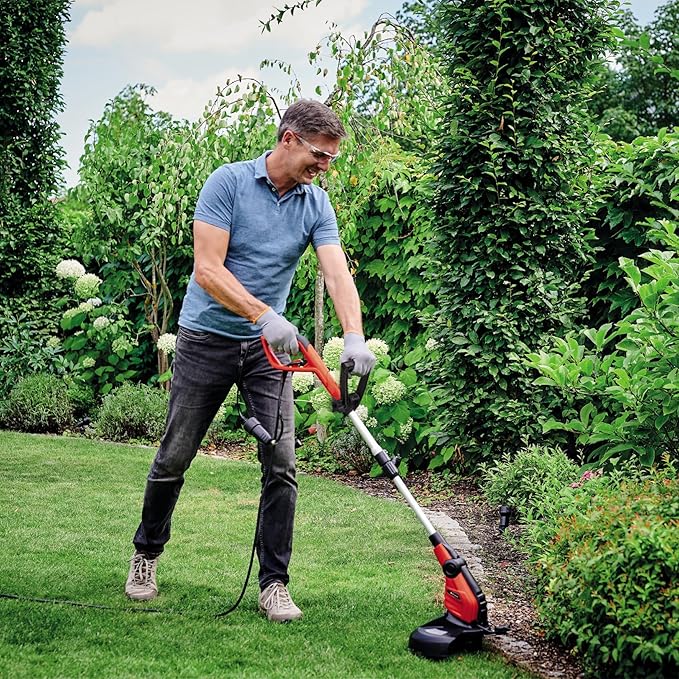 Einhell GC-ET 4530 Set Grass Trimmer with 30 cm Cutting Width and Spools, Red, Set of 3 Piece