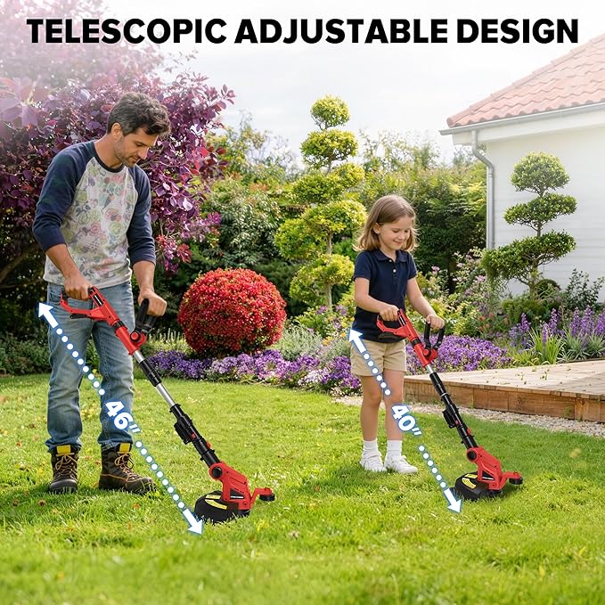 12" Electric Weed Wacker (No Battery) Compatible with Milwaukee18V Battery, Automatic Line Feed Weed Eater Battery Powered, Cordless String Trimmer with 4 Line Spools for Lawn, Garden