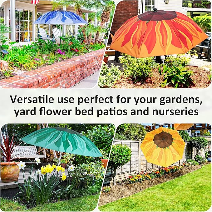Plant Umbrellas for Outdoor Plants, Large Garden Plant Umbrella Shade Upgraded Adjustable Angle Height for Potted Plants Garden Beds