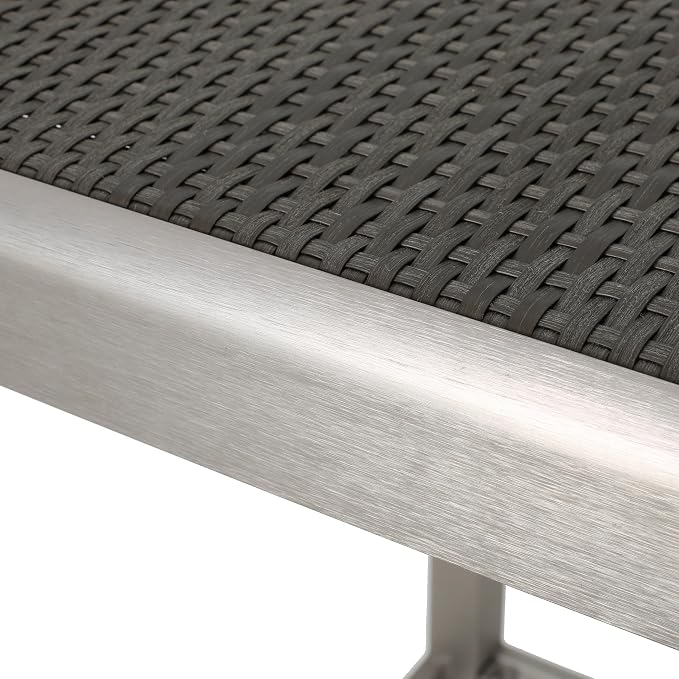 Christopher Knight Home Cape Coral Outdoor Wicker Bar Table, Grey