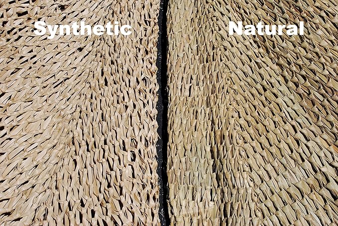 amaZulu Tiki Thatch Umbrella Cover 9ft – Hand-Woven Mexican Palm Leaf, Natural Tiki Bar & Patio Shade Cap, Fits Standard Metal Frame Umbrellas, Lasts 2–5 Years in Dry Climates