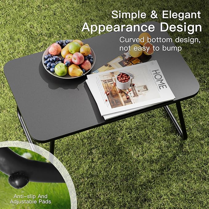 4-Piece Patio Furniture Set, Compact Outdoor Conversation Set with Loveseat, 2 Chairs and Glass Table, Weather-Resistant for Apartment Patio, Small Spaces, Balcony, Backyard – Black