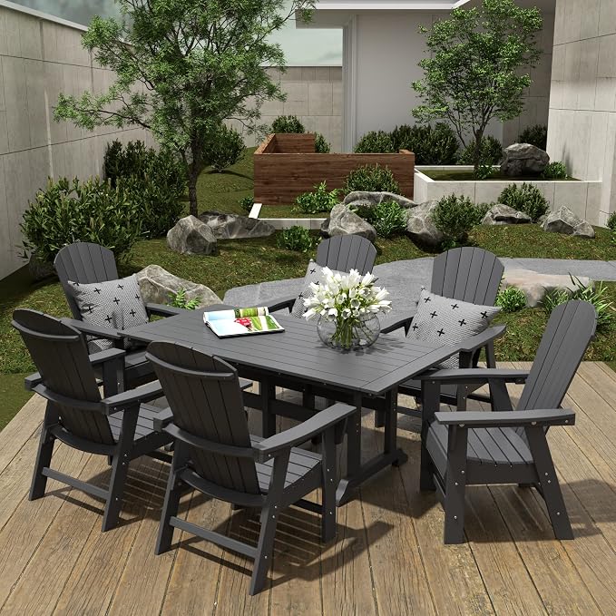 WestinTrends Malibu 71" Outdoor Patio Dining Table, Gray