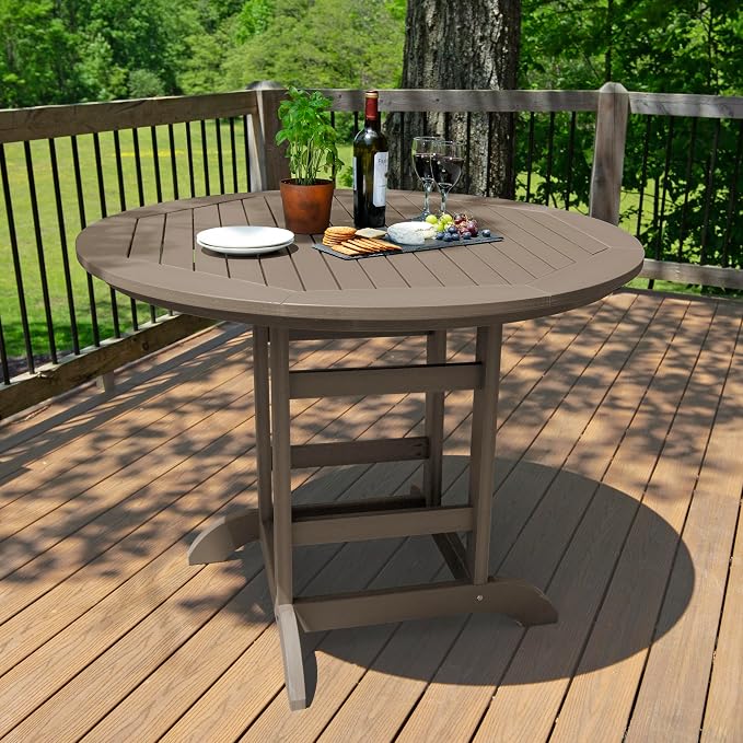 highwood Adirondack 48" Round Counter Height Dining Table, Woodland Brown