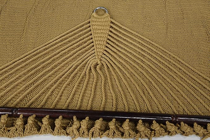 Jumbo Caribbean Hammock - 55 Inch - Soft-Spun Polyester - Tan