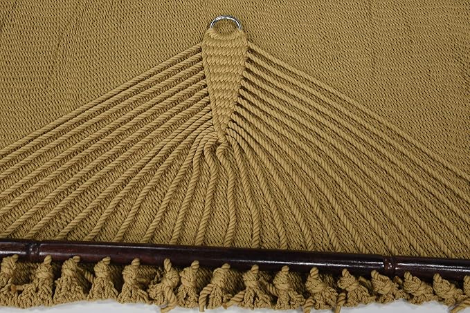 Jumbo Caribbean Hammock and Metal Tribeam Stand (TAN)