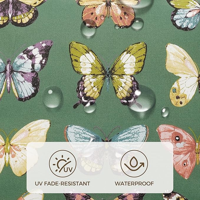 Volans 18" x 18" Outdoor Throw Pillows with Inserts Pack of 4, Water Repellent Decorative Pillows for Backyard, Bed, Couch, Sofa, and Patio Furniture, Butterfly