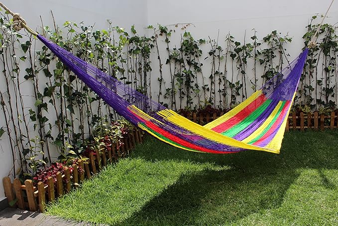 Mayan Hammocks Handmade in Yucatan Mexico Hamacas Mexicanas Mayas Full Size Rainbow