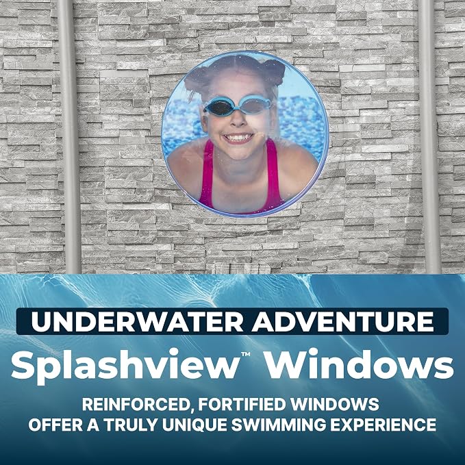 Bestway Steel Pro MAX Splashview 14' x 8'2" x 39.5" Above Ground Swimming Pool Set