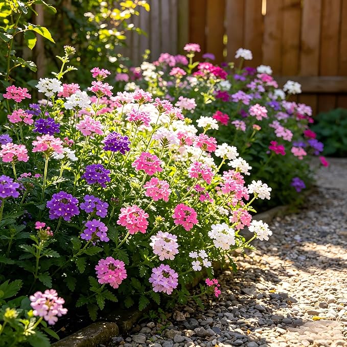 CarpetC 1500+ Mixed Verbena Seeds for Planting, Creeping Perennial, Drought Tolerant Ground Cover with Long Blooms, Non-GMO Heirloom for Outdoor, Garden Borders, and Home Containers