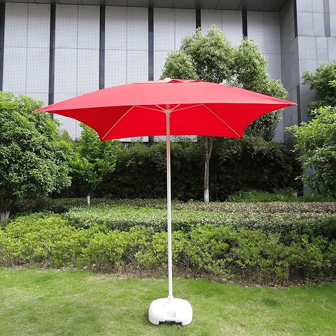 DULRLLY 6.6 x 6.6 Ft Square Umbrella Replacement Cover Patio Umbrella Replacement Canopy for 4 Ribs Umbrella Top Replacement Waterproof Outdoor Umbrella Fabric Replacement for Garden Umbrellas
