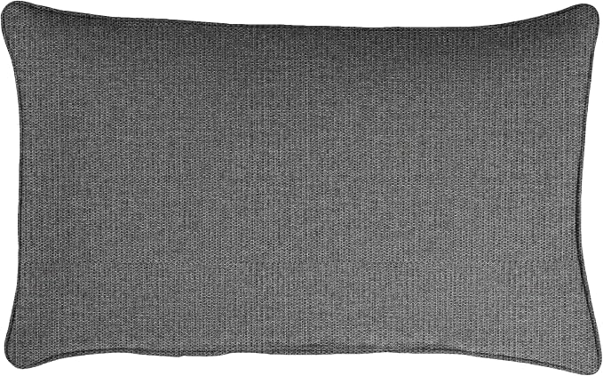 Sorra Home 16 in x 26 Corded Pillow, Grey 6 Pound