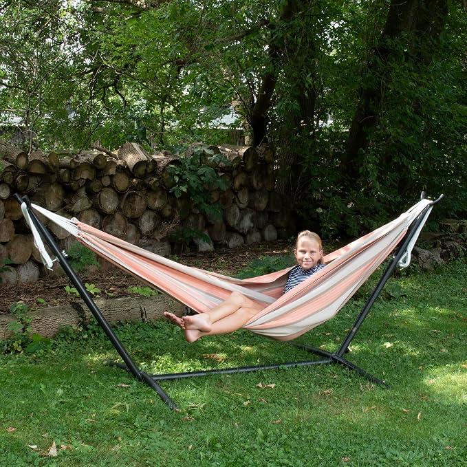 Vivere Double Brazilian Fade and Weather-Resistant Hammock (Cameo)