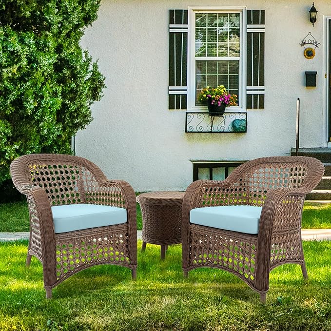 Covers & All Square Cushion Slipcover for Patio Couch Sofa Seats, UV & Water Resistant, Washable Outdoor All Weather, Cover only (Pack of 2) (36" W x 36" D x 4" Thick, Sky Blue)