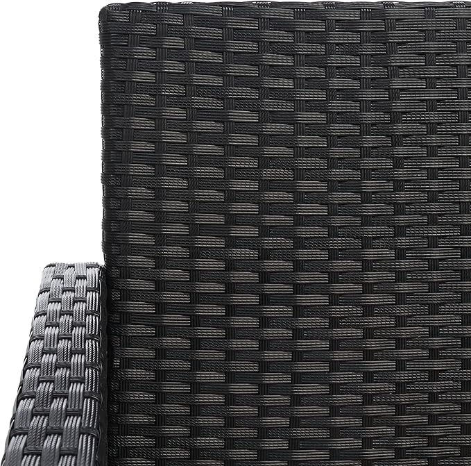 SAFAVIEH Outdoor Collection Aboka Black/Light Grey Cushion 4-Piece Conversation Patio Set