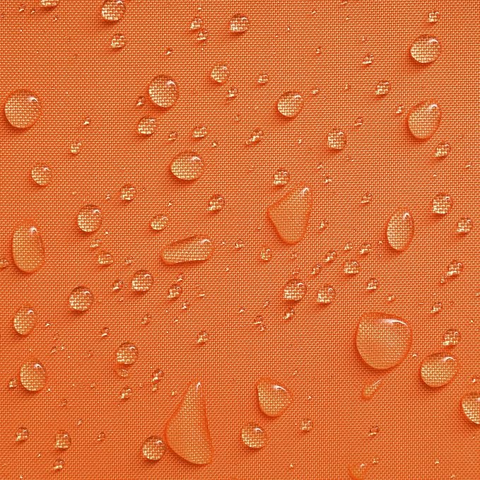 Phantoscope Pack of 2 Outdoor Waterproof Solid Throw Decorative Pillow Cover Decorative Square Outdoor Pillows Cushion Case Patio Pillows for Couch Tent, Orange 18x18 inches 45x45 cm