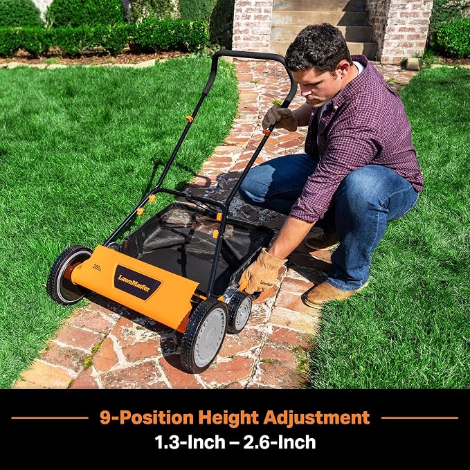 LawnMaster 20” 5-Blade Push Reel Lawn Mower – LMRM2001