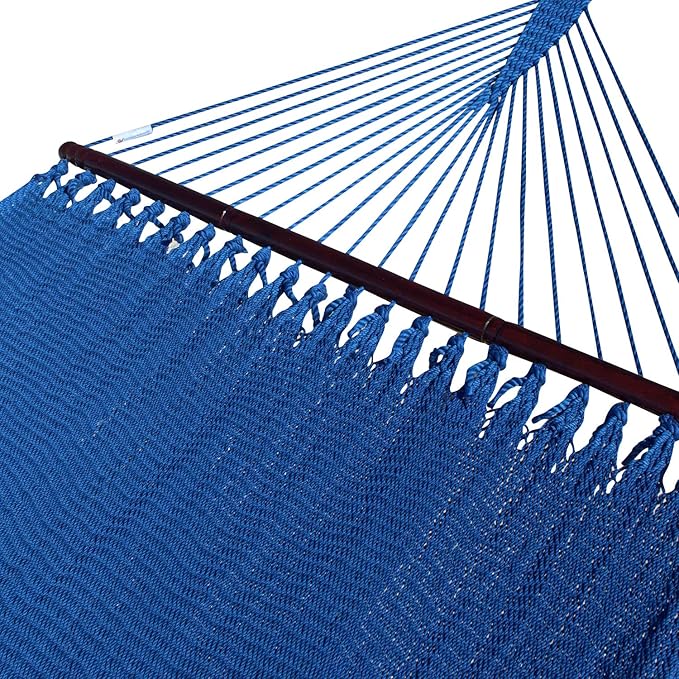Double Caribbean Hammock - Soft-Spun Polyester - 48 inch (Dark Blue)