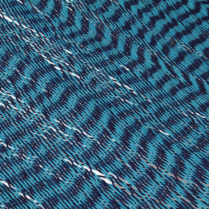 NOVICA Blue Turquoise Nylon Hand Woven Hammock, Sea and Sky' (Single)