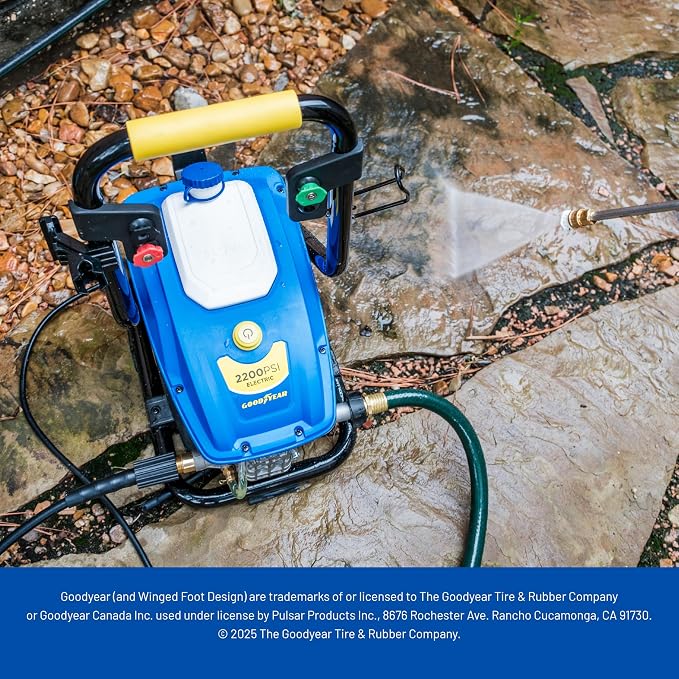 Goodyear 2200 PSI Compact Electric Pressure Washer, 1.65 GPM