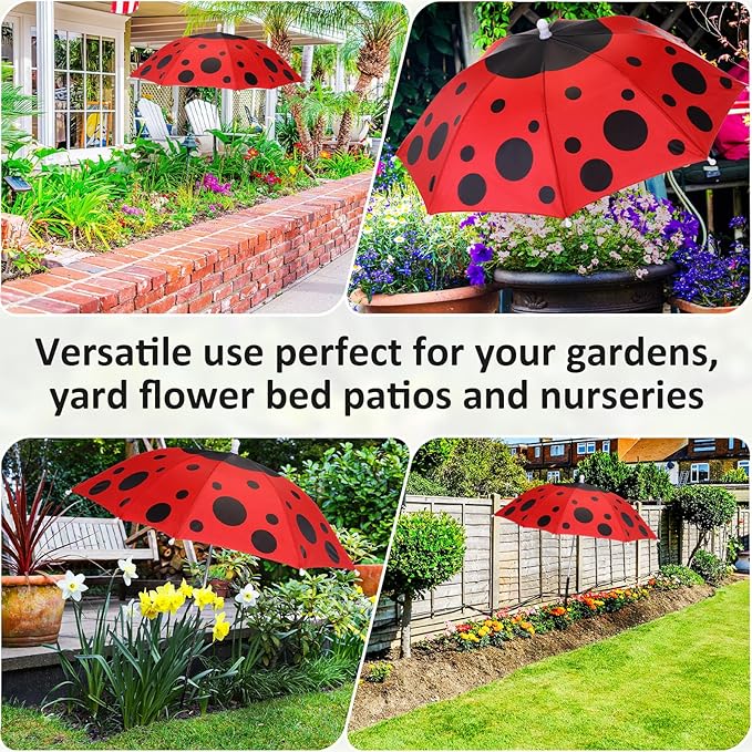 Plant Umbrellas for Outdoor Plants, Large Garden Plant Umbrella Shade Upgraded Adjustable Angle Height for Potted Plants Garden Beds