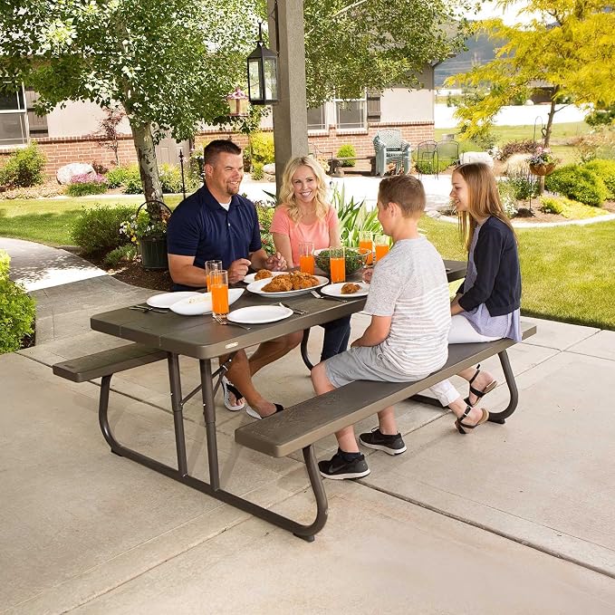 6Ft Woodgrain FLD Picnic Table