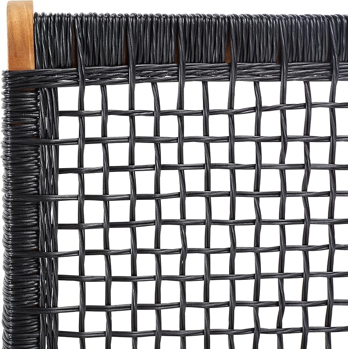 SAFAVIEH Outdoor Collection Blaze Natural/Black 5-Piece Conversation Patio Set