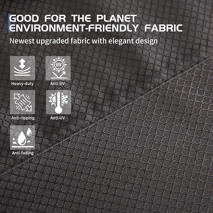 Patio Furniture Cover,Waterproof for Outdoor Dining Table and Chair Cover, Furniture Sofa Set Covers, patio table cover, 86"W x 44"D x 27.5"H Black