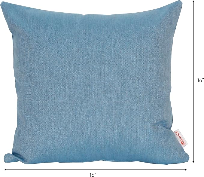 Outdoor/Indoor Sunbrella Throw Pillows Square Set of 2 Pieces 16 inch x 16 inch Cast Horizon - Cover Only, Insert Not Included