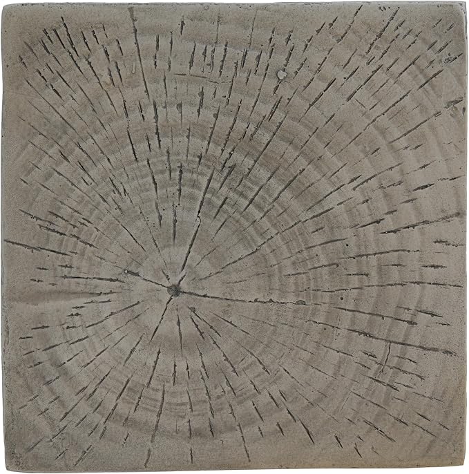 Christopher Knight Home Novi Outdoor Side Table, Geometric-Shaped Accent Side End Table, Garden Stool for Patio Balcony Beach Pool, Lightweight Concrete, Wood-Like Texture, Light Gray