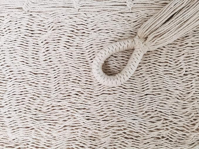 Traditional Mayan Hammock - Hammock Made with Thick Cotton Thread (Natural, Small)