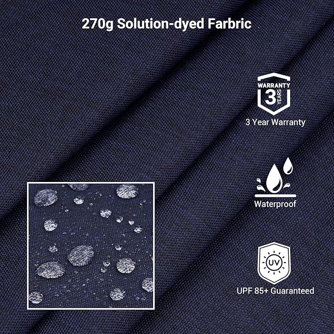 FLAME&SHADE 11 ft Cantilever Offset Patio Umbrella, Large Heavy Duty Outdoor Patio Umbrella Aluminum 360° Rotation Round Outdoor Umbrella for Deck,Pool,Backyard