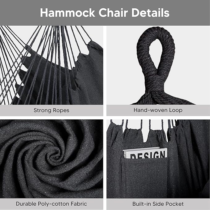 SUNCREAT 2-in-1 Convertible Swing Chair with Stand Included, Outdoor Hammocks for Outside, Patented, Green Strip